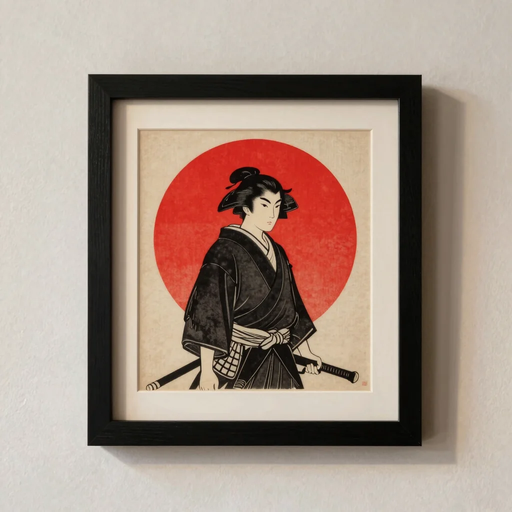 The Shadow Ronin Woodblock Poster