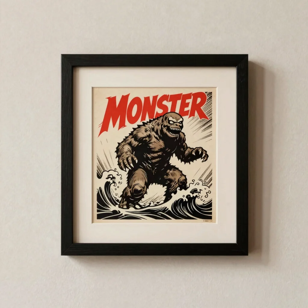 Tsunami Kaiju Cinema Poster