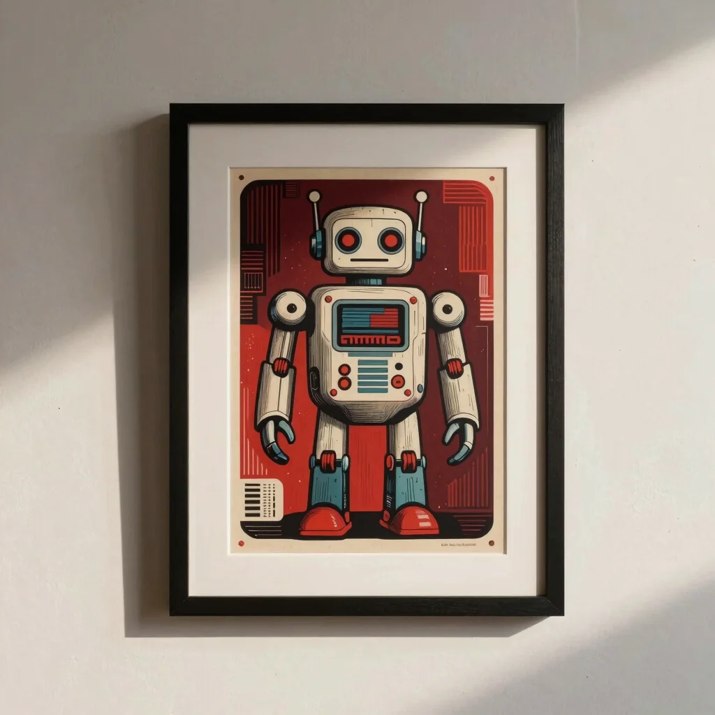 Mecha Titan Ukiyo-e Print